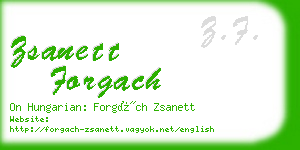 zsanett forgach business card